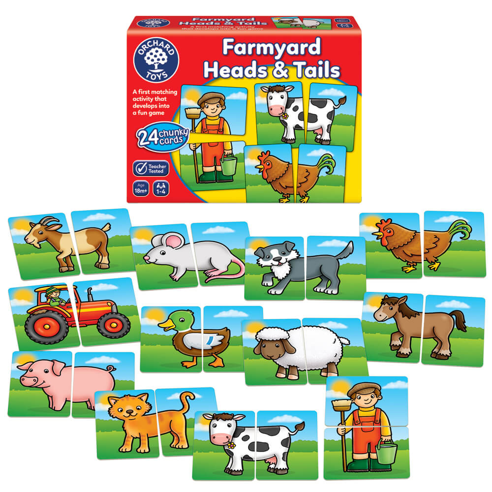 Orchard Toys Farmyard Head & Tails Game